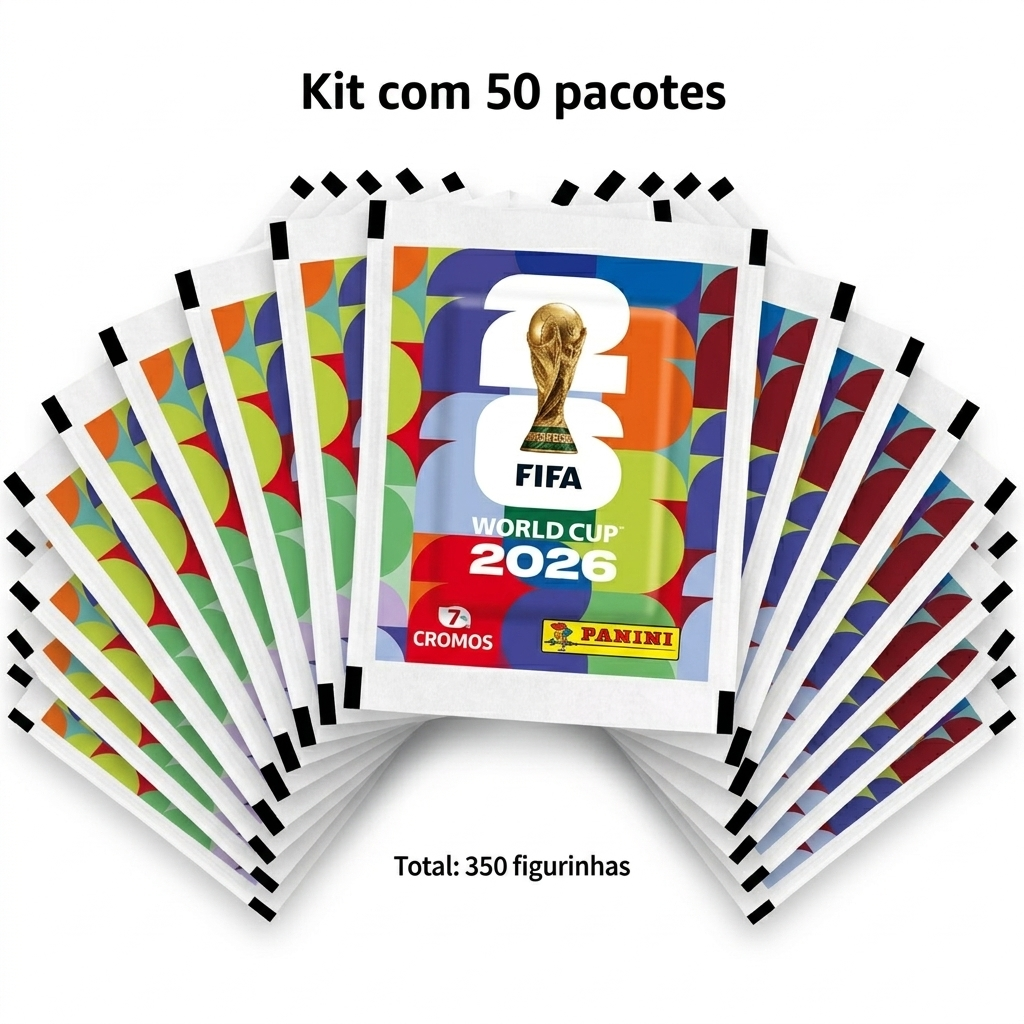 Kit com 50 Pacotes — 350 Figurinhas