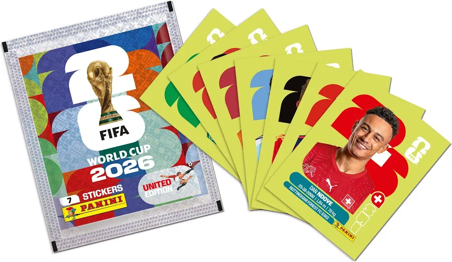 Pacotes de figurinhas recebidos